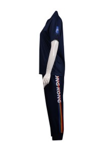 WTV160 Design Contrast Sports Set Hong Kong Representative Sweatshirts Sweaters Sportswear Suppliers side view